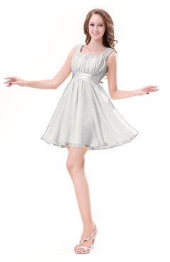 ColsBM Genesis Cloud White Elegant Scoop Sleeveless Zipper Chiffon Bridesmaid Dresses
