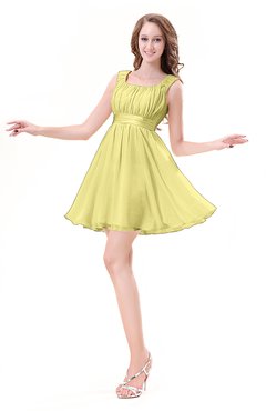 ColsBM Genesis Pastel Yellow Elegant Scoop Sleeveless Zipper Chiffon Bridesmaid Dresses
