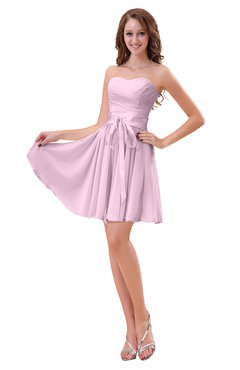 ColsBM Ally Baby Pink Cute Sweetheart Backless Chiffon Mini Homecoming Dresses