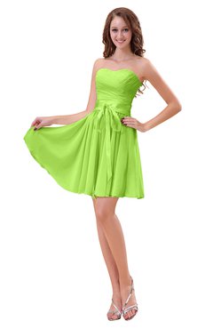 ColsBM Ally Bright Green Cute Sweetheart Backless Chiffon Mini Homecoming Dresses