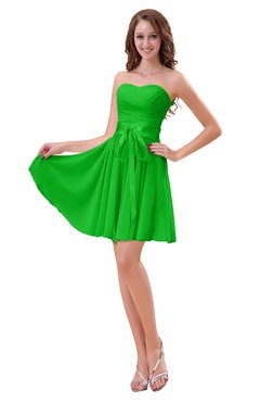 ColsBM Ally Classic Green Cute Sweetheart Backless Chiffon Mini Homecoming Dresses