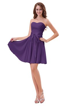 ColsBM Ally Dark Purple Cute Sweetheart Backless Chiffon Mini Homecoming Dresses
