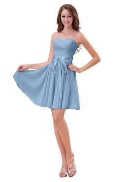 ColsBM Ally Dusty Blue Cute Sweetheart Backless Chiffon Mini Homecoming Dresses