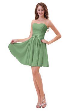ColsBM Ally Fair Green Cute Sweetheart Backless Chiffon Mini Homecoming Dresses