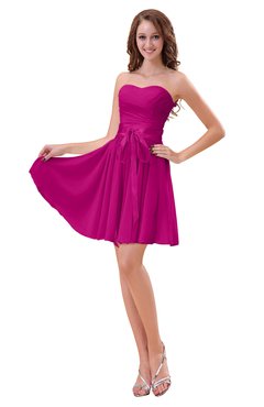 ColsBM Ally Hot Pink Cute Sweetheart Backless Chiffon Mini Homecoming Dresses