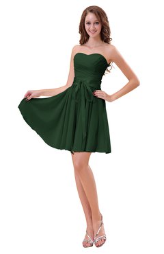 ColsBM Ally Hunter Green Cute Sweetheart Backless Chiffon Mini Homecoming Dresses