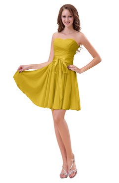 ColsBM Ally Lemon Curry Cute Sweetheart Backless Chiffon Mini Homecoming Dresses