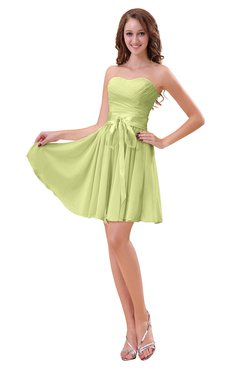 ColsBM Ally Lime Sherbet Cute Sweetheart Backless Chiffon Mini Homecoming Dresses