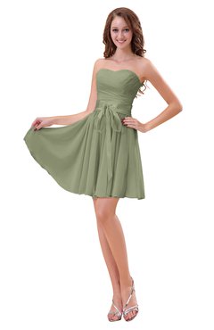 ColsBM Ally Moss Green Cute Sweetheart Backless Chiffon Mini Homecoming Dresses