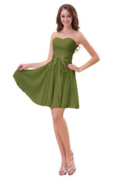ColsBM Ally Olive Green Cute Sweetheart Backless Chiffon Mini Homecoming Dresses