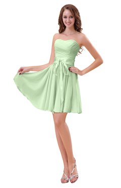 ColsBM Ally Pale Green Cute Sweetheart Backless Chiffon Mini Homecoming Dresses