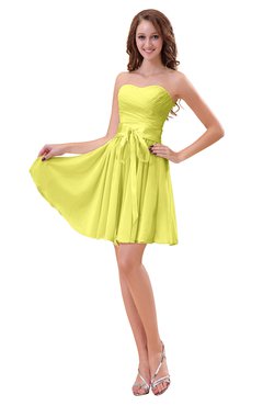 ColsBM Ally Pale Yellow Cute Sweetheart Backless Chiffon Mini Homecoming Dresses