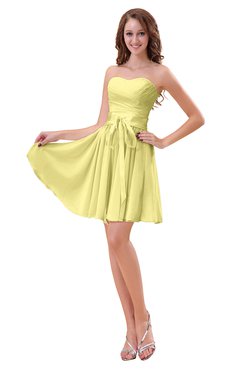 ColsBM Ally Pastel Yellow Cute Sweetheart Backless Chiffon Mini Homecoming Dresses