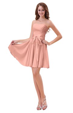 ColsBM Ally Peach Cute Sweetheart Backless Chiffon Mini Homecoming Dresses
