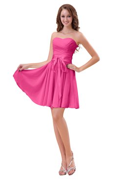ColsBM Ally Rose Pink Cute Sweetheart Backless Chiffon Mini Homecoming Dresses