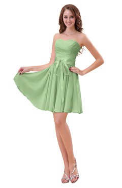 ColsBM Ally Sage Green Cute Sweetheart Backless Chiffon Mini Homecoming Dresses