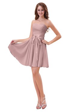 ColsBM Ally Silver Pink Cute Sweetheart Backless Chiffon Mini Homecoming Dresses