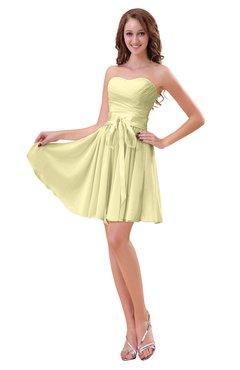 ColsBM Ally Soft Yellow Cute Sweetheart Backless Chiffon Mini Homecoming Dresses
