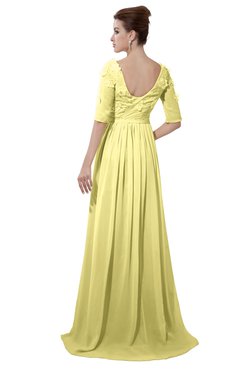 ColsBM Emily Daffodil Casual A-line Sabrina Elbow Length Sleeve Backless Beaded Bridesmaid Dresses