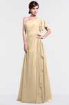 ColsBM Louisa Apricot Gelato Simple A-line Short Sleeve Half Backless Floor Length Ruffles Bridesmaid Dresses