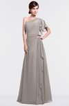 ColsBM Louisa Fawn Simple A-line Short Sleeve Half Backless Floor Length Ruffles Bridesmaid Dresses