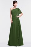 ColsBM Louisa Garden Green Simple A-line Short Sleeve Half Backless Floor Length Ruffles Bridesmaid Dresses