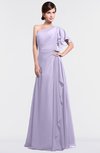 ColsBM Louisa Light Purple Simple A-line Short Sleeve Half Backless Floor Length Ruffles Bridesmaid Dresses