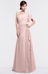 ColsBM Louisa Pastel Pink Simple A-line Short Sleeve Half Backless Floor Length Ruffles Bridesmaid Dresses