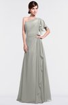 ColsBM Louisa Platinum Simple A-line Short Sleeve Half Backless Floor Length Ruffles Bridesmaid Dresses