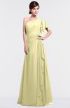 ColsBM Louisa Soft Yellow Simple A-line Short Sleeve Half Backless Floor Length Ruffles Bridesmaid Dresses