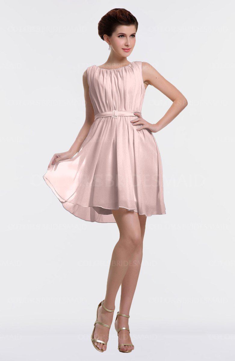 pastel pink cocktail dress