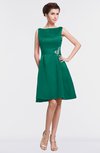 ColsBM Gloria Pepper Green Plain A-line Sleeveless Satin Knee Length Graduation Dresses