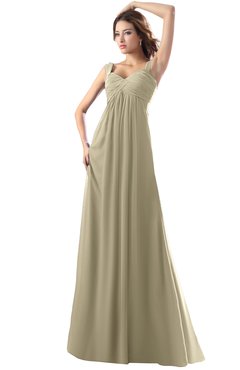 ColsBM Diana Candied Ginger Modest Empire Thick Straps Zipper Floor Length Ruching Prom Dresses