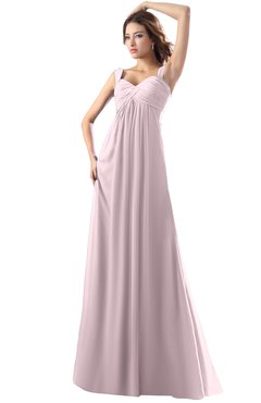 ColsBM Diana Pale Lilac Modest Empire Thick Straps Zipper Floor Length Ruching Prom Dresses