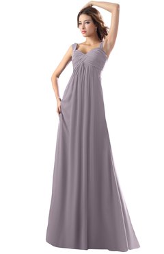 ColsBM Diana Sea Fog Modest Empire Thick Straps Zipper Floor Length Ruching Prom Dresses