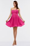 ColsBM Amani Fandango Pink Simple Sleeveless Zip up Short Ruching Party Dresses