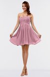 ColsBM Amani Rosebloom Simple Sleeveless Zip up Short Ruching Party Dresses