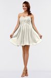ColsBM Amani Whisper White Simple Sleeveless Zip up Short Ruching Party Dresses