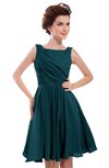 ColsBM Courtney Blue Green Modest A-line Bateau Sleeveless Zip up Ruching Homecoming Dresses