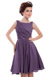 ColsBM Courtney Chinese Violet Modest A-line Bateau Sleeveless Zip up Ruching Homecoming Dresses