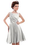 ColsBM Courtney Cloud White Modest A-line Bateau Sleeveless Zip up Ruching Homecoming Dresses