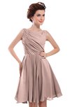 ColsBM Courtney Dusty Rose Modest A-line Bateau Sleeveless Zip up Ruching Homecoming Dresses