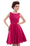 ColsBM Courtney Fuschia Modest A-line Bateau Sleeveless Zip up Ruching Homecoming Dresses