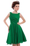 ColsBM Courtney Green Modest A-line Bateau Sleeveless Zip up Ruching Homecoming Dresses