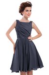 ColsBM Courtney Nightshadow Blue Modest A-line Bateau Sleeveless Zip up Ruching Homecoming Dresses