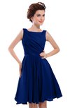 ColsBM Courtney Sodalite Blue Modest A-line Bateau Sleeveless Zip up Ruching Homecoming Dresses