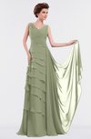 ColsBM Tessa Bog Romantic Sleeveless Zip up Chiffon Floor Length Tiered Bridesmaid Dresses