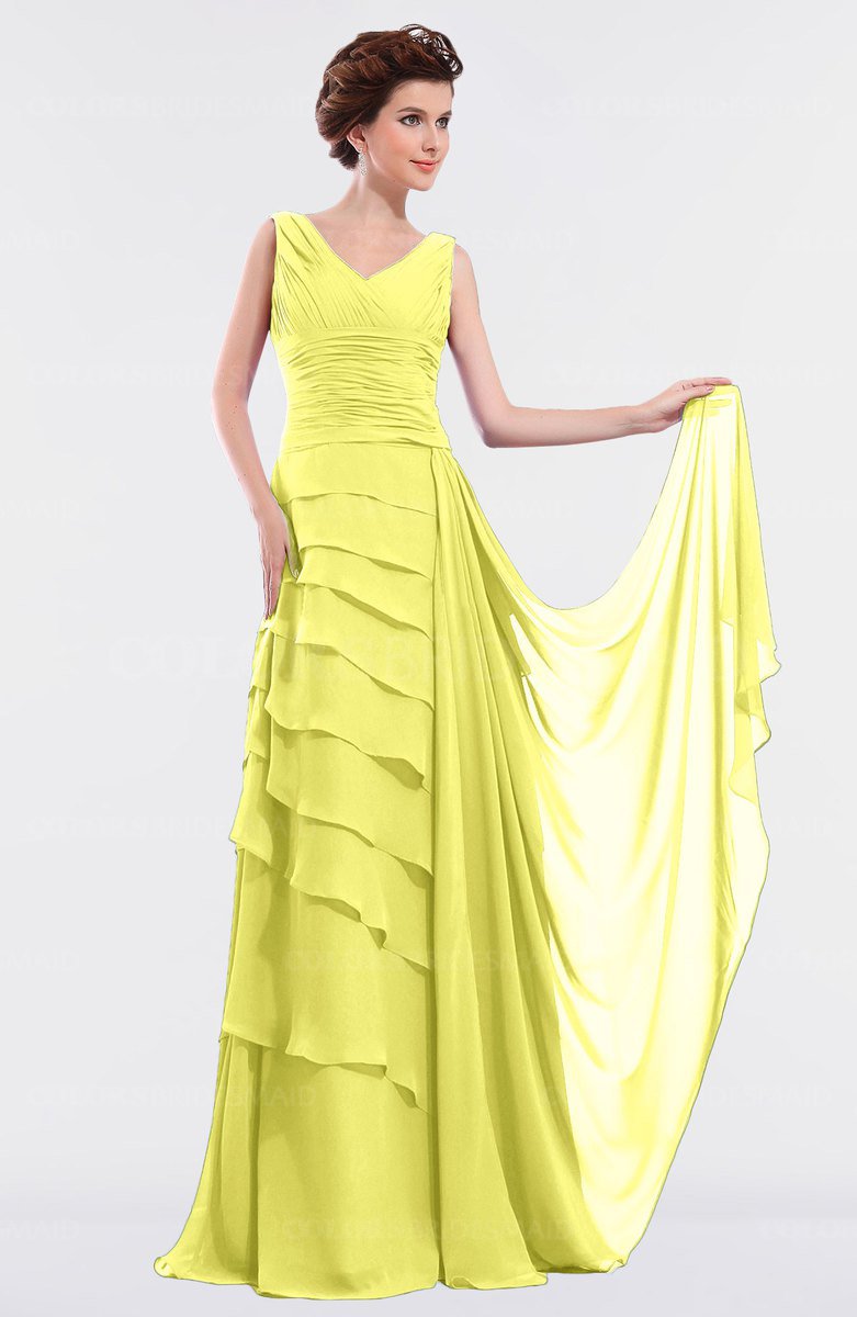 ColsBM Tessa Pale Yellow Bridesmaid Dresses - ColorsBridesmaid