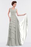 ColsBM Tessa Platinum Romantic Sleeveless Zip up Chiffon Floor Length Tiered Bridesmaid Dresses