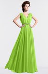 ColsBM Cordelia Bright Green Vintage A-line Sleeveless Chiffon Floor Length Pleated Bridesmaid Dresses